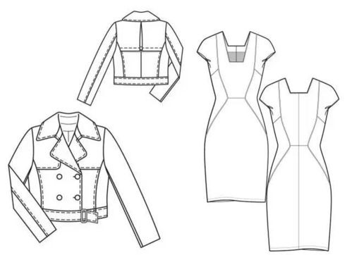 畢業設計系列 款式圖篇 照著畫就行了 設計必備